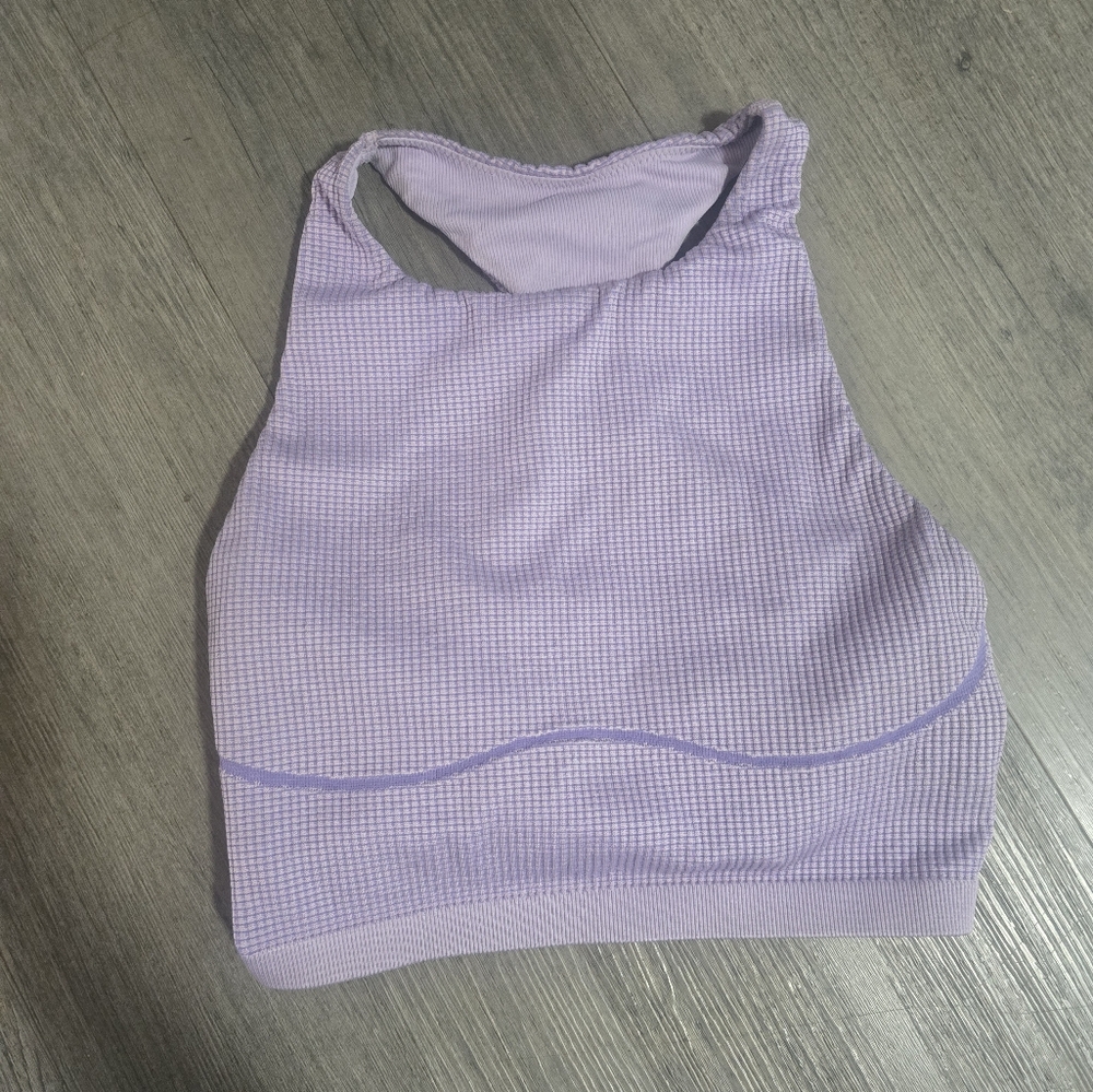 High Neck Waffle Bra